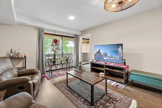 2102 Pauline Blvd Unit 304, Ann Arbor, MI 48103 - living area with wood finished floors and recessed lighting