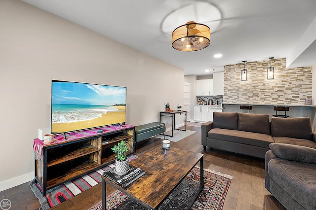 2102 Pauline Blvd Unit 304, Ann Arbor, MI 48103 - living room with wood finished floors, baseboards, and recessed lighting