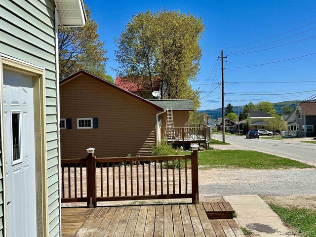 518 Lynn St, Munising, MI 49862 - view of wooden deck