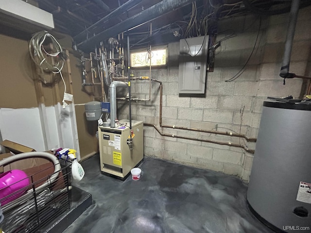 381 Mangum Rd, Marquette, MI 49855 - utility room with water heater and electric panel