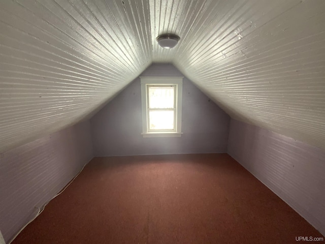 485 County Road Paj Rd, Ishpeming, MI 49849 - additional living space with lofted ceiling, carpet, and wooden ceiling