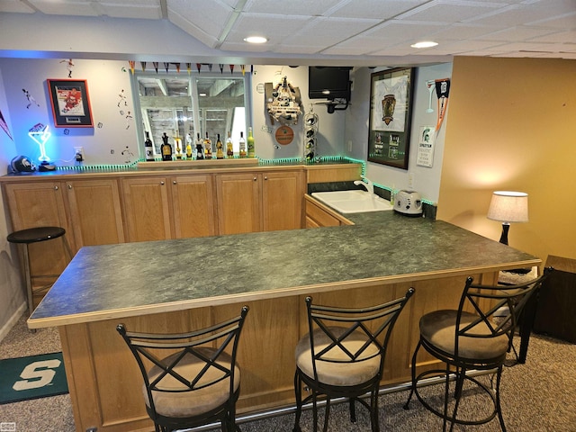 4324 Clear Creek Ct, Oakland Twp, MI 48306 - community bar area with carpet flooring and recessed lighting