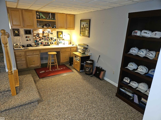 4324 Clear Creek Ct, Oakland Twp, MI 48306 - bar featuring built in study area and baseboards