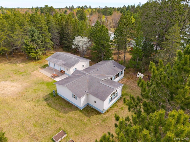 93 E Johnson Lake Rd, Gwinn, MI 49841 - view from above of property with a forest