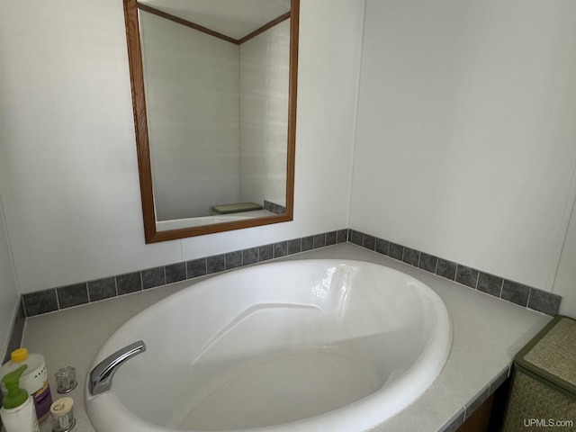 93 E Johnson Lake Rd, Gwinn, MI 49841 - bathroom featuring a garden tub