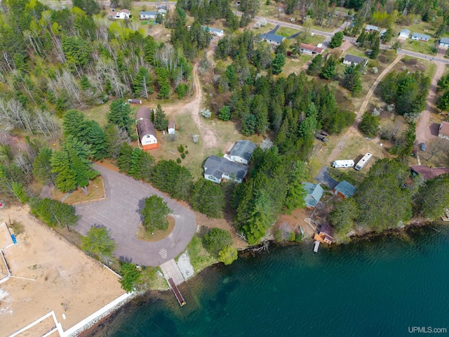 93 E Johnson Lake Rd, Gwinn, MI 49841 - aerial view of property and surrounding area featuring a large body of water