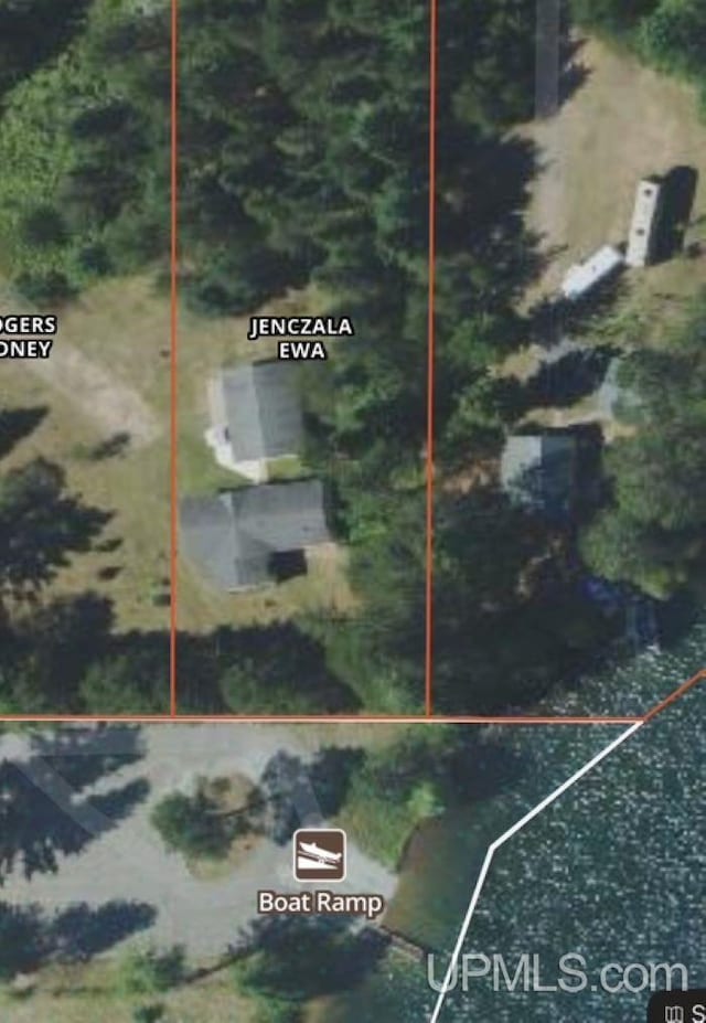 93 E Johnson Lake Rd, Gwinn, MI 49841 - map of property location with property parcel outlined