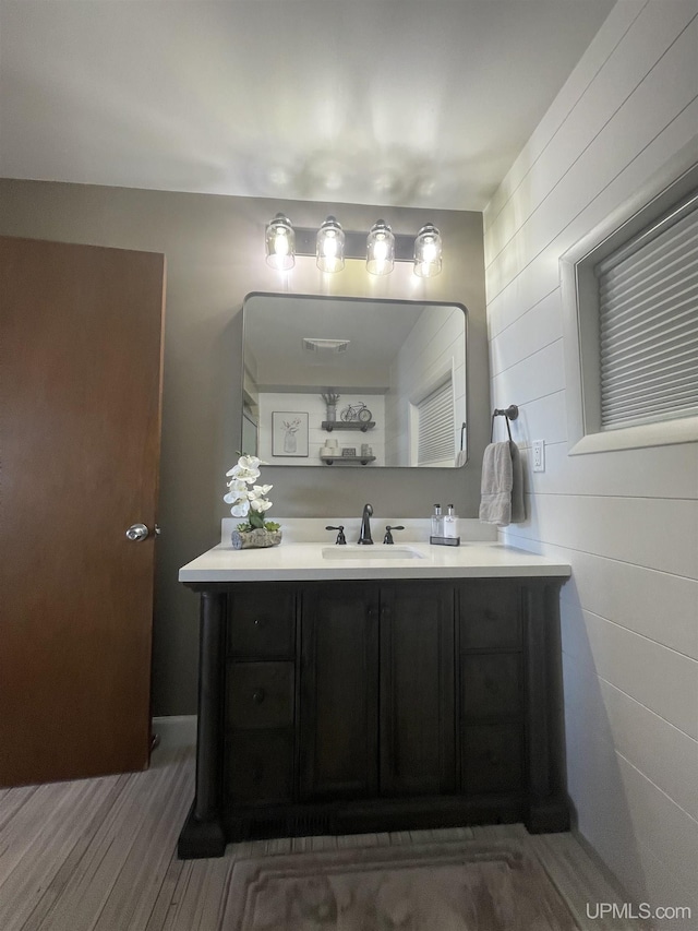 52170 Canal Rd, Houghton, MI 49931 - bathroom with vanity and wood finished floors