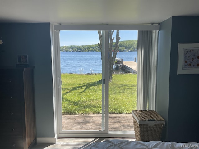 52170 Canal Rd, Houghton, MI 49931 - entryway with a water view and plenty of natural light