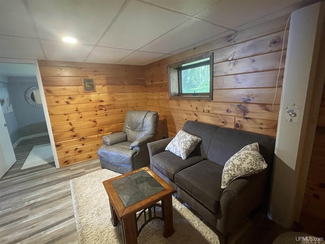 52170 Canal Rd, Houghton, MI 49931 - living room featuring wood finished floors and wooden walls