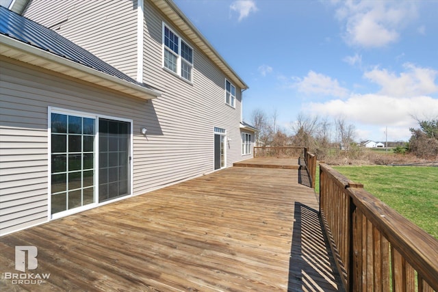 3275 Morrish Rd, Swartz Creek, MI 48473 - wooden deck with a lawn