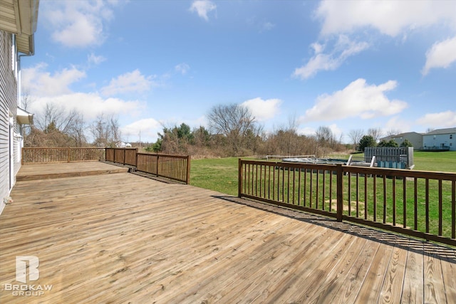 3275 Morrish Rd, Swartz Creek, MI 48473 - wooden terrace with a yard