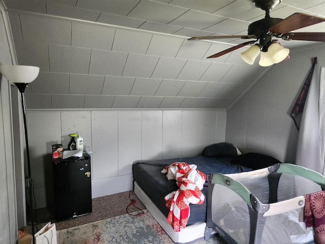 4680 E Kent Rd, Freeland, MI 48623 - bedroom with vaulted ceiling and ceiling fan