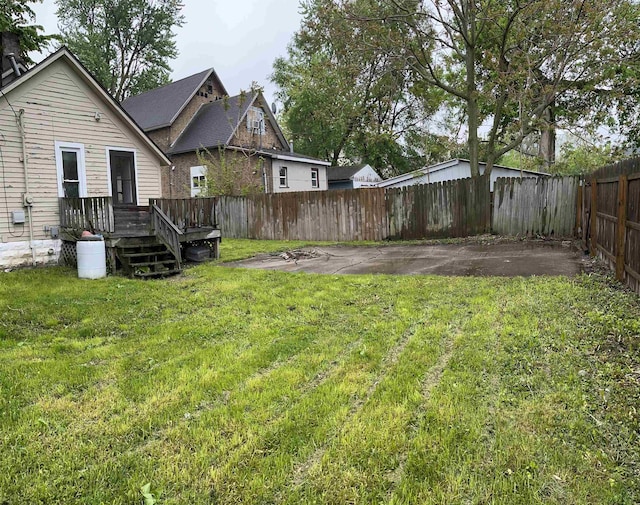 1106 Marsac St, Bay City, MI 48708 - view of yard with a deck