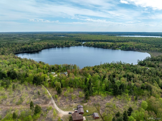16477 Cc.25 Ln, Wetmore, MI 49895 - aerial view of a heavily wooded area and a nearby body of water