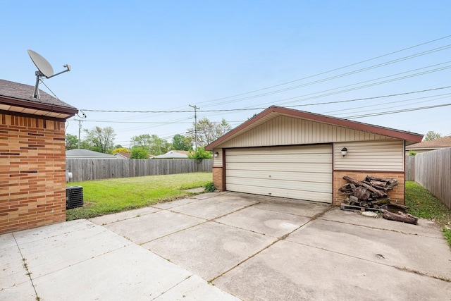 21036 Suffolk St, Clinton Township, MI 48035 - detached garage featuring central air condition unit