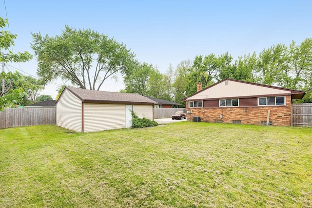 21036 Suffolk St, Clinton Township, MI 48035 - view of yard with an outbuilding and cooling unit
