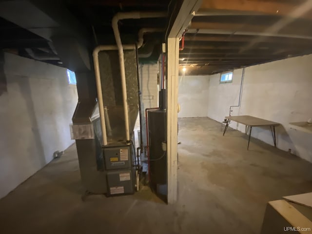 317 Lane Ave, Iron Mountain, MI 49802 - below grade area featuring heating unit