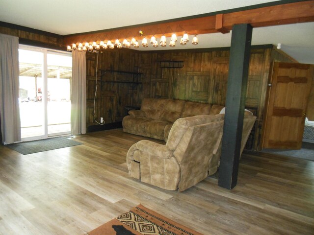 5871 Edith Schneider Rd, Harrison, MI 48625 - living room with wood finished floors
