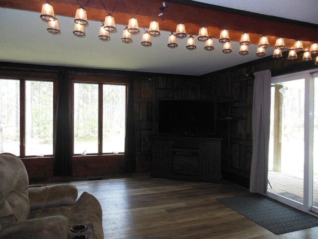 5871 Edith Schneider Rd, Harrison, MI 48625 - living area featuring plenty of natural light and wood finished floors