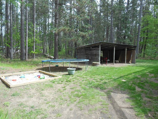 5871 Edith Schneider Rd, Harrison, MI 48625 - view of grassy yard featuring a wooded view