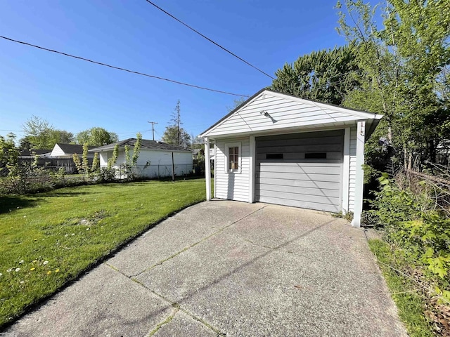 19993 Woodmont St, Harper Woods, MI 48225 - detached garage featuring driveway
