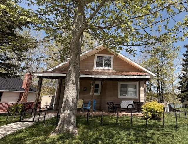 7741 White Birch St, Farwell, MI 48622 - view of front facade featuring covered porch