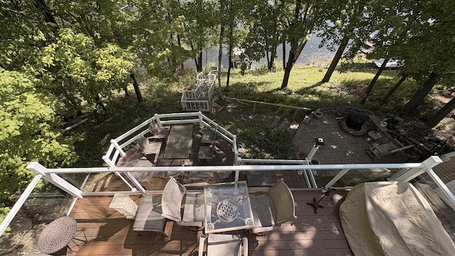 7741 White Birch St, Farwell, MI 48622 - view of wooden terrace