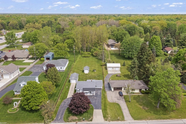 3710 N River Rd, Fort Gratiot, MI 48059 - aerial overview of property's location with a forest and nearby suburban area