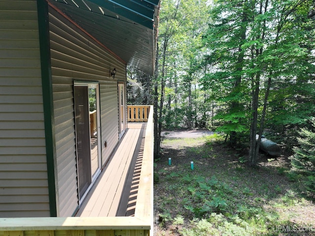 8413 Gay Park Rd, Lake Linden, MI 49945 - view of wooden terrace