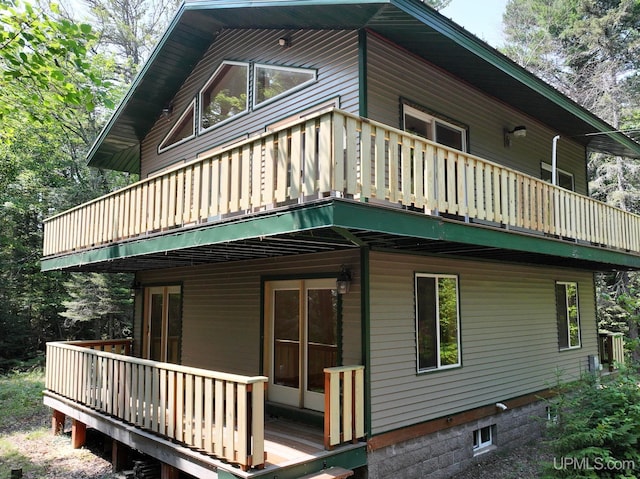 8413 Gay Park Rd, Lake Linden, MI 49945 - rear view of house featuring a deck