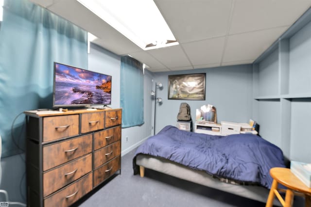 3582 David K Dr, Waterford, MI 48329 - carpeted bedroom with a drop ceiling