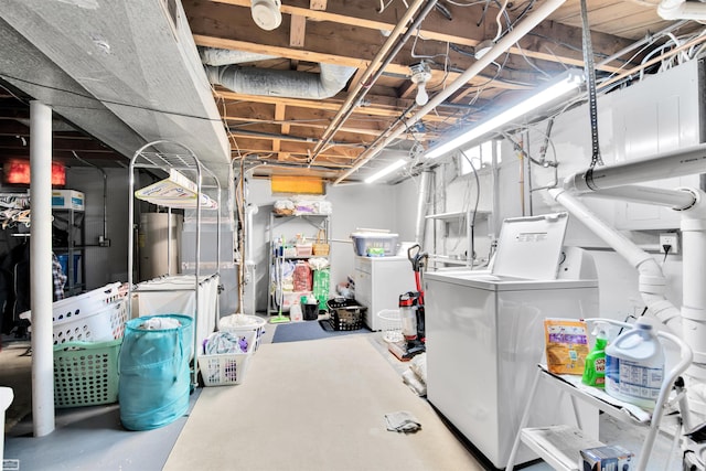 3582 David K Dr, Waterford, MI 48329 - unfinished below grade area with washing machine and dryer and water heater