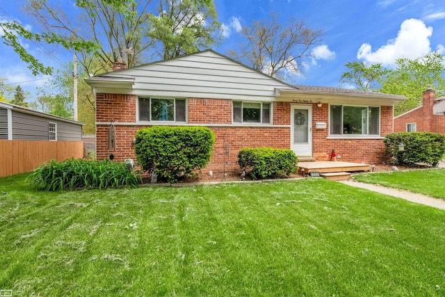 3582 David K Dr, Waterford, MI 48329 - bungalow-style home with brick siding and a chimney