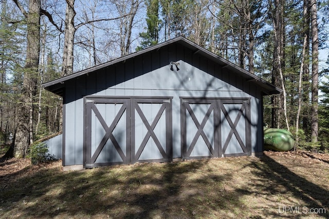 3172 Harry Patterson Dr, Phelps, WI 54554 - view of outdoor structure with a forest view