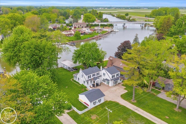28800 Old N River Rd, Harrison Twp, MI 48045 - drone / aerial view of a large body of water