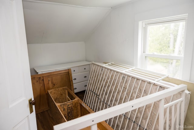 3110 County Road Fd Rd, Champion, MI 49814 - stairway with vaulted ceiling and wood finished floors