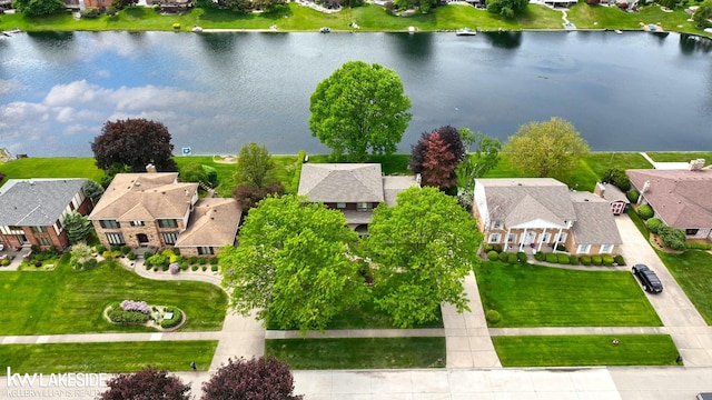 46713 Houghton Dr, Shelby Twp, MI 48315 - aerial view of residential area with a nearby body of water