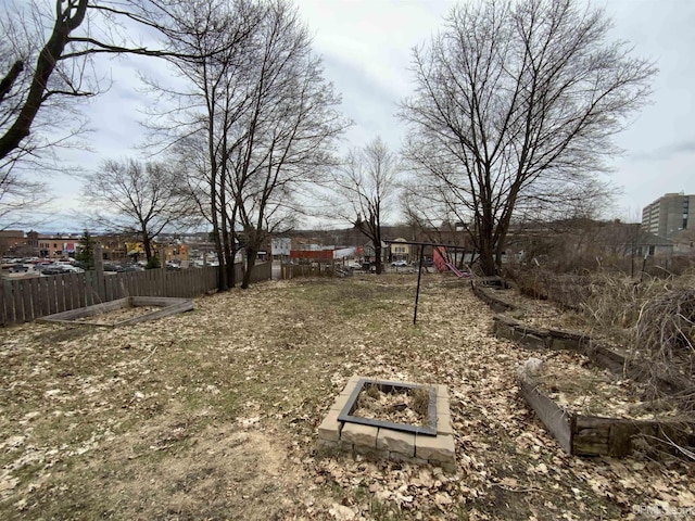 331 W Bluff St, Marquette, MI 49855 - view of yard with an outdoor fire pit