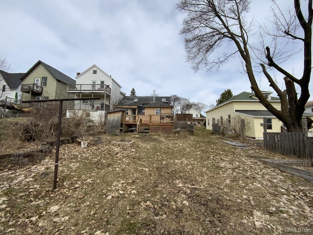 331 W Bluff St, Marquette, MI 49855 - view of yard featuring a deck and a residential view