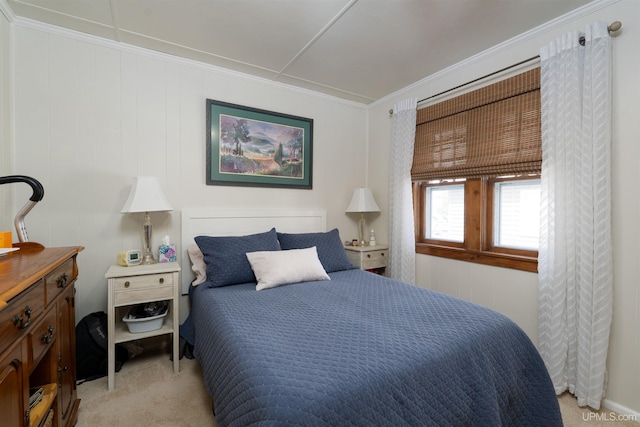 546N W Gulliver Lake Rd, Gulliver, MI 49840 - bedroom featuring light colored carpet and crown molding