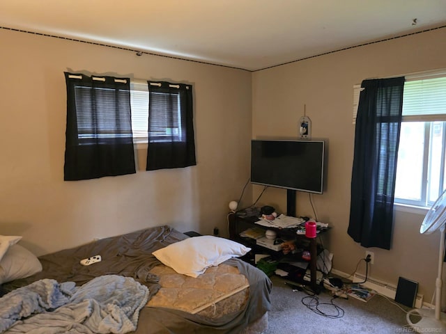 711 Moore St, Owosso, MI 48867 - bedroom with multiple windows and carpet