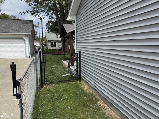 1741 Saint Clair River Dr, Algonac, MI 48001 - view of side of home with a garage and a gate