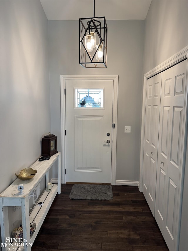 1741 Saint Clair River Dr, Algonac, MI 48001 - entryway with dark wood-style floors and baseboards