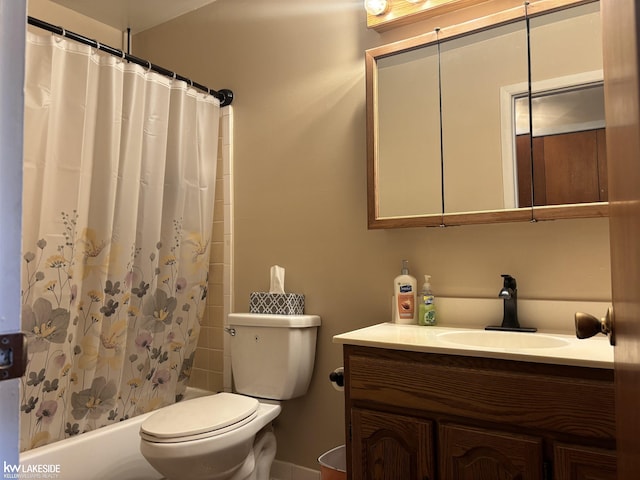 8401 18 Mile Rd Unit 154, Sterling Heights, MI 48313 - bathroom featuring vanity, toilet, and shower / bath combination with curtain
