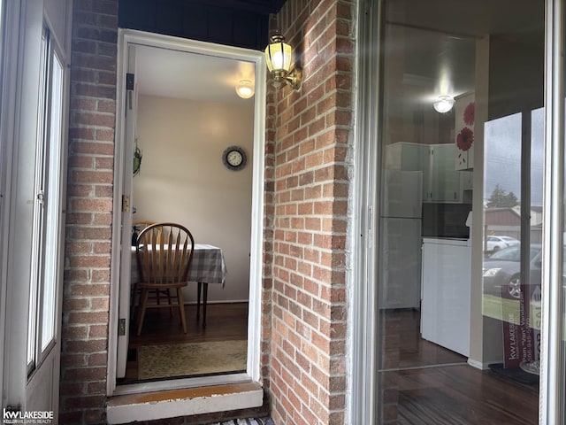 8401 18 Mile Rd Unit 154, Sterling Heights, MI 48313 - view of exterior entry featuring brick siding