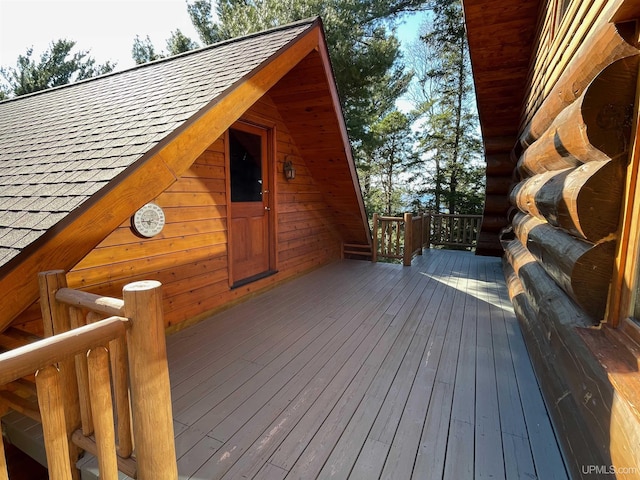 6856 Five Mile Point Rd, Allouez, MI 49805 - view of deck