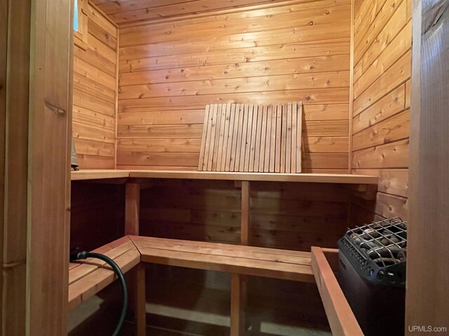 6856 Five Mile Point Rd, Allouez, MI 49805 - sauna / steam room with wooden walls