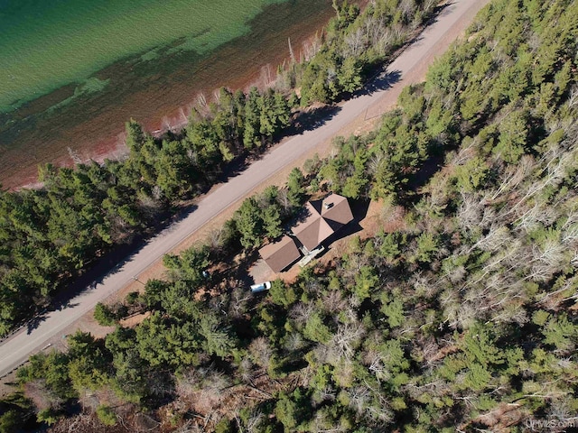 6856 Five Mile Point Rd, Allouez, MI 49805 - aerial view of property and surrounding area