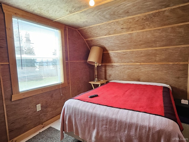 51993 Rice Lake Rd, Lake Linden, MI 49945 - bedroom with lofted ceiling and carpet flooring